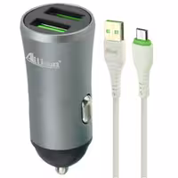 شارژر فندکی فست شارژ Allison ALS-N028 ALS-A100 2.4A 12W   کابل میکرو یو اس بی