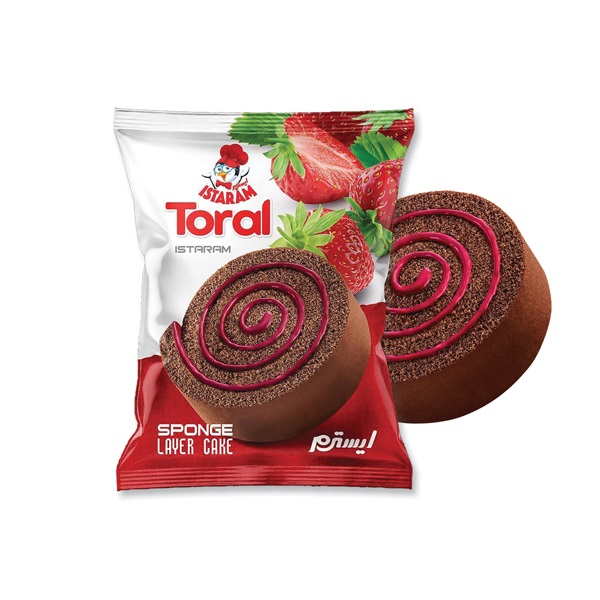 کیک کاکائو با کرم توت فرنگی تورال 55g ایسترم