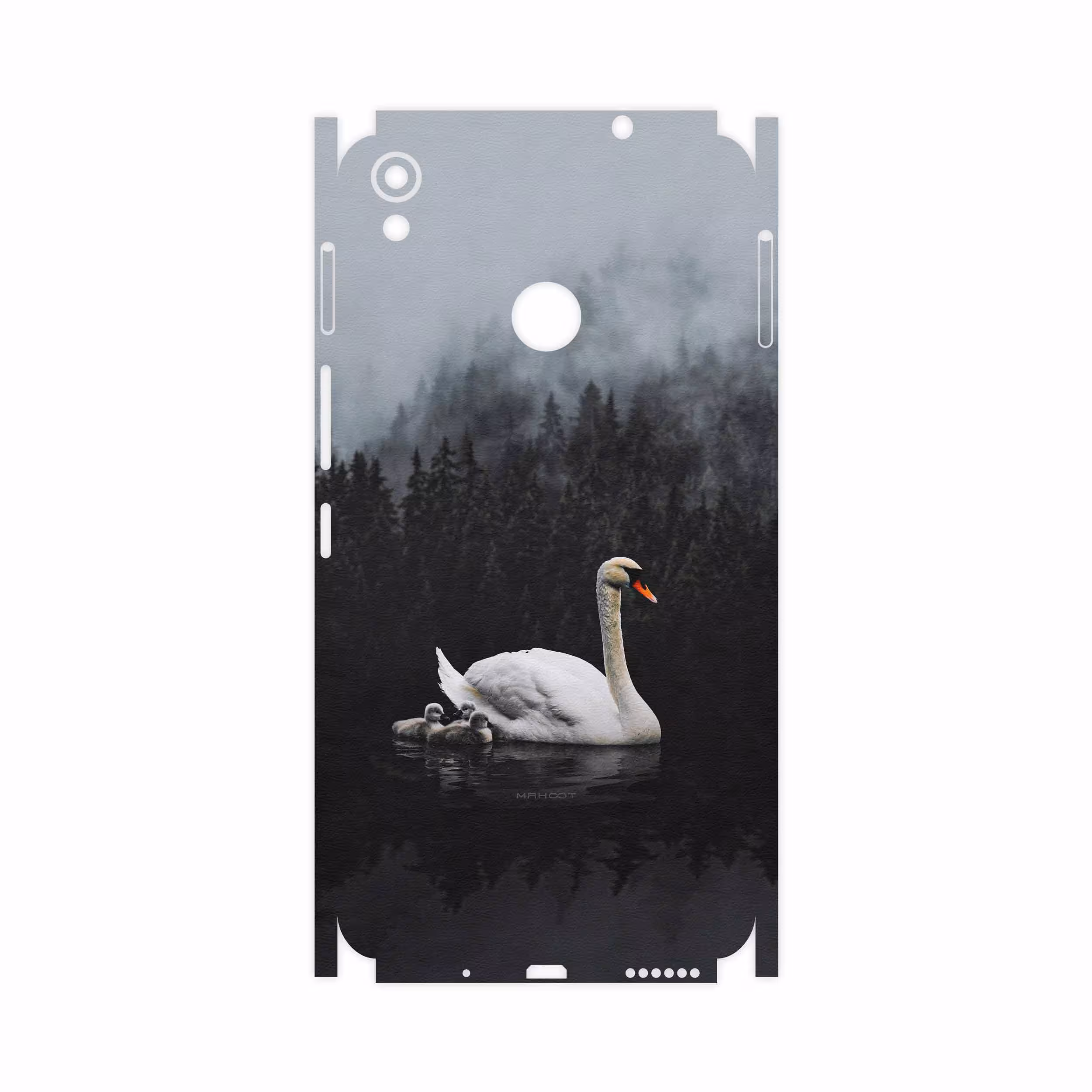 برچسب پوششی ماهوت مدل Swan Lake-FullSkin مناسب برای گوشی موبایل تکنو Camon CX Air