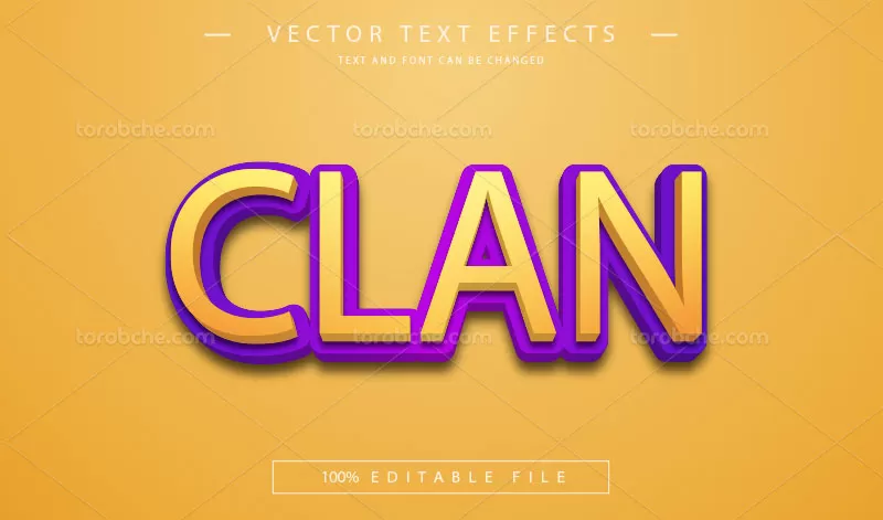 وکتور افکت متن 3 بعدی با کیفیت | گرافیک با طعم تربچه