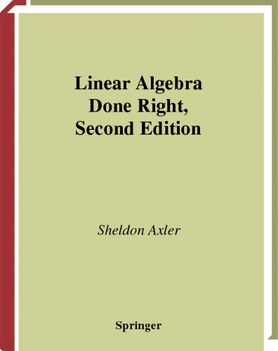 خرید و دانلود نسخه کامل کتاب Linear Algebra Done Right