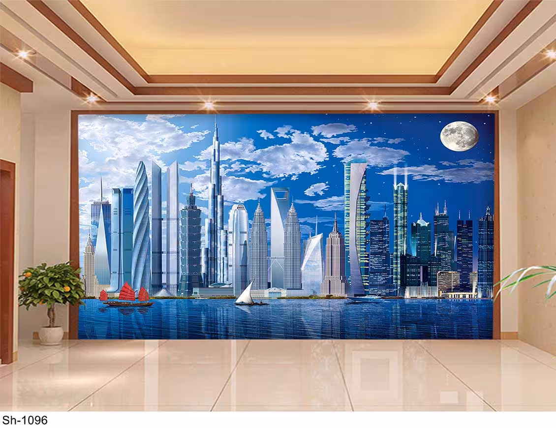 پوستردیواری ساحل آبی