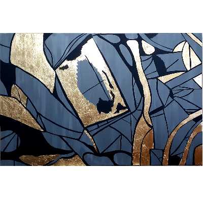 تابلو نقاشی ورق طلا طرح کوبیسم کد 0079 