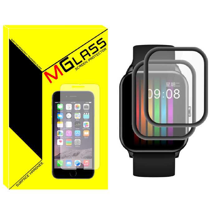 محافظ صفحه نمایش نانو ام گلس مدل NMG مناسب برای ساعت هوشمند کیو سی وای GTC بسته دو عددی