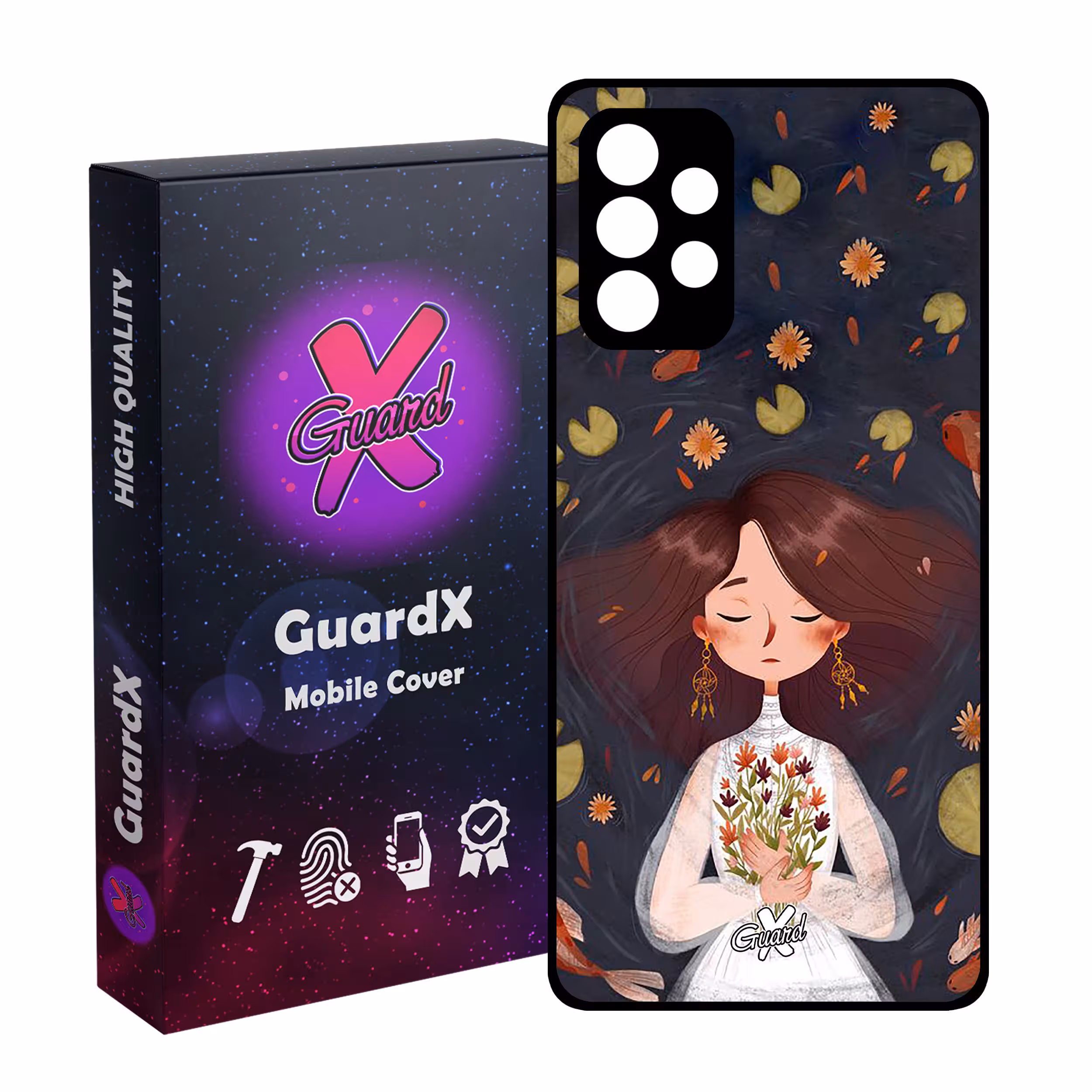 کاور گارد ایکس طرح دختر مدل Glass10326 مناسب برای گوشی موبایل سامسونگ Galaxy A32 4G