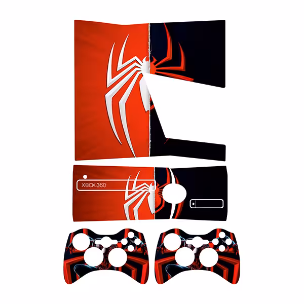 برچسب ایکس باکس 360 اسلیم توییجین وموییجین مدل Spiderman 07 مجموعه 4 عددی