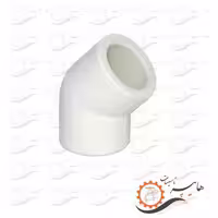 زانو 45 درجه سفید وحید سایز 63 میلیمتر