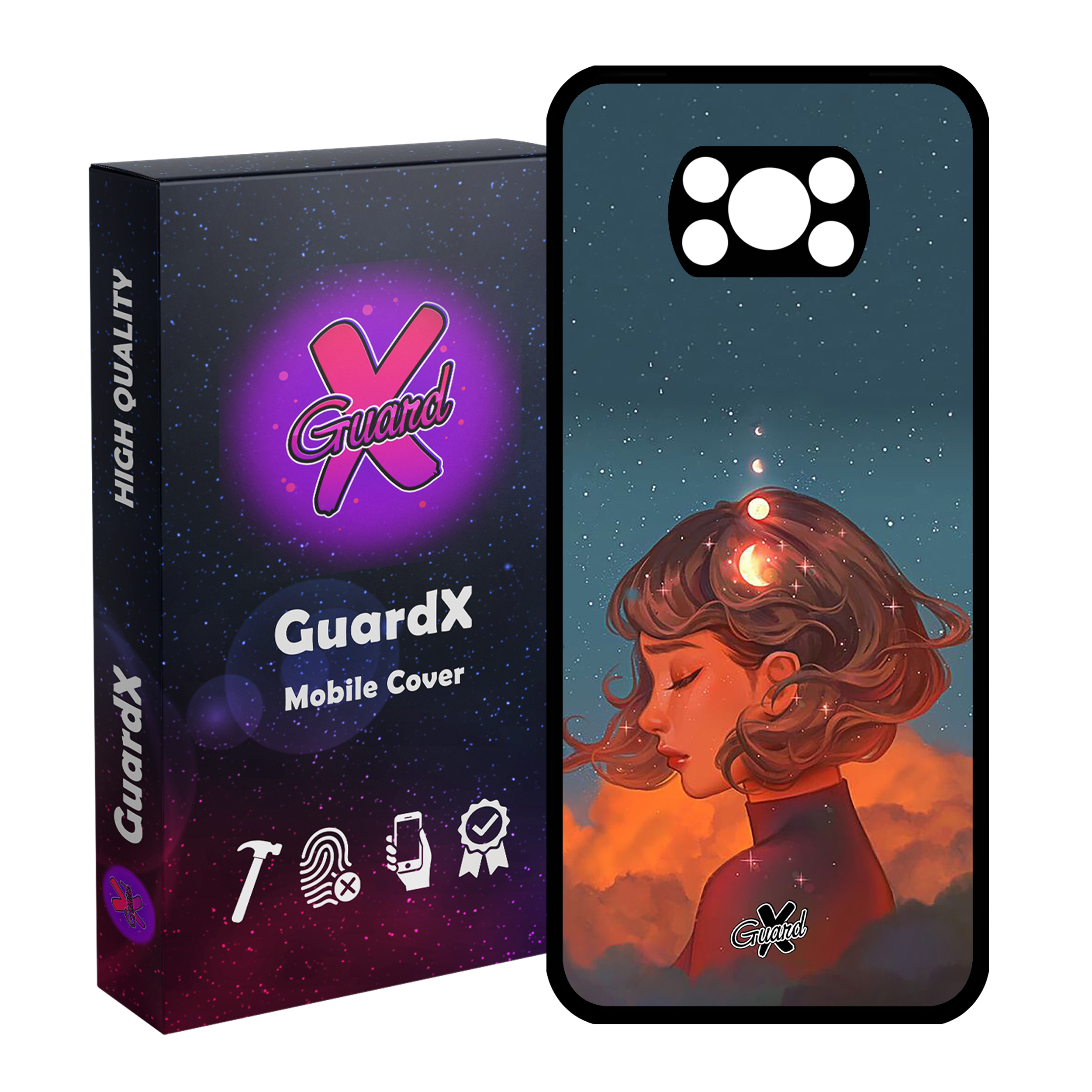 کاور گارد ایکس طرح Girl مدل Glass10302 مناسب برای گوشی موبایل شیائومی Poco X3 / Poco X3 NFC