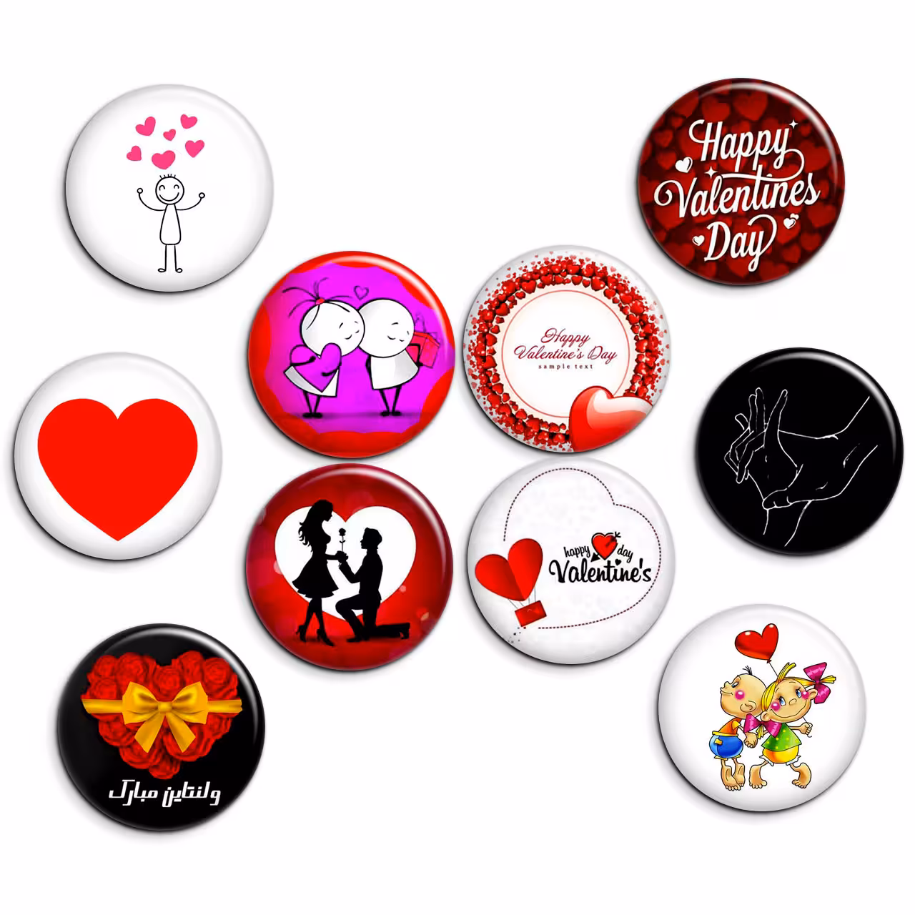 پیکسل پرمانه طرح عاشقانه کد pmg.6854 مجموعه 10 عددی