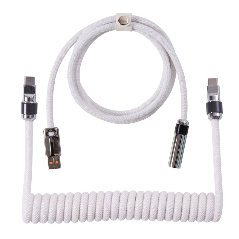 خرید کابل کیبورد Wraith Duplex Coiled Cable White با بهترین قیمت