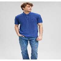 تی شرت یقه پولو آبی مردانه چوگان مناسب برش معمولی Mavi