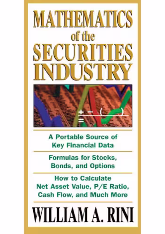 خرید و دانلود نسخه کامل کتاب Mathematics Of The Securities Industry