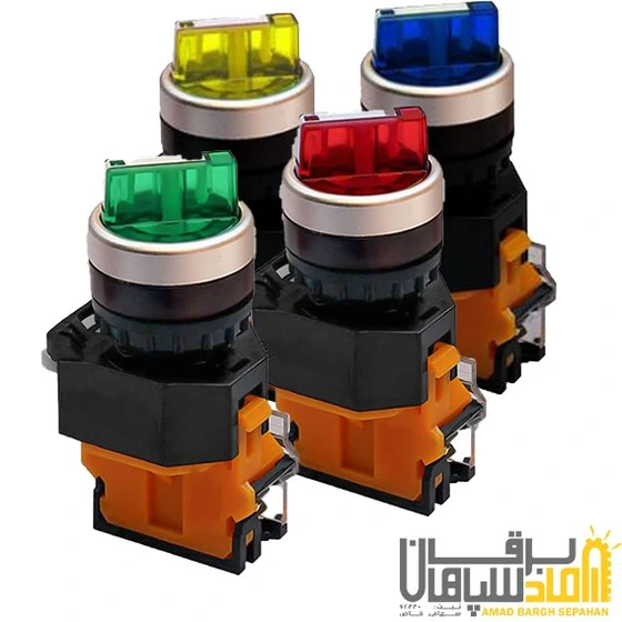 شاسی با یک کنتاکت مدلPFP-50یکطرفه چراغدار01کنتاکت1NOرنگ سبز