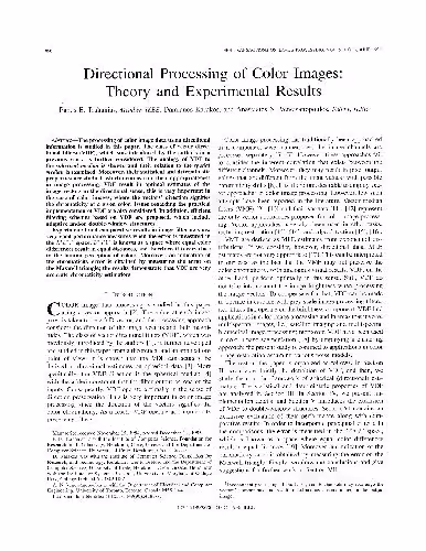 خرید و دانلود نسخه کامل کتاب Directional processing of color images theory and experimental results