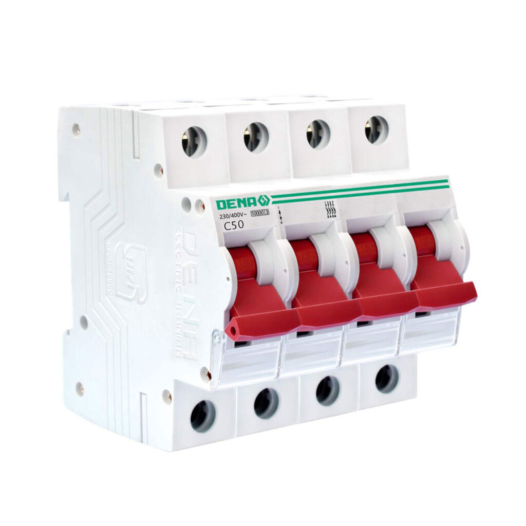 فیوز مینیاتوری چهار پل 50 آمپر دنا الکتریک مدل C50-10K-4P