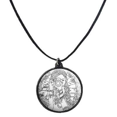 گردنبند پرمانه طرح عکاس کد pmb.5218 مدل دو طرفه