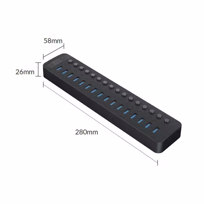 هاب 16 پورت USB 3.0 اوریکو مدل CT2U3-16AB