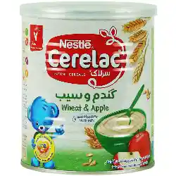 سرلاک گندم و سیب به همراه شیر نستله