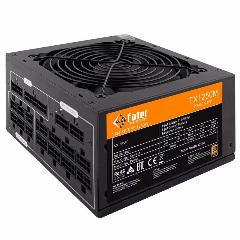 منبع تغذیه کامپیوتر فاطر مدل TX1250M - فروشگاه اینترنتی سیب سبز