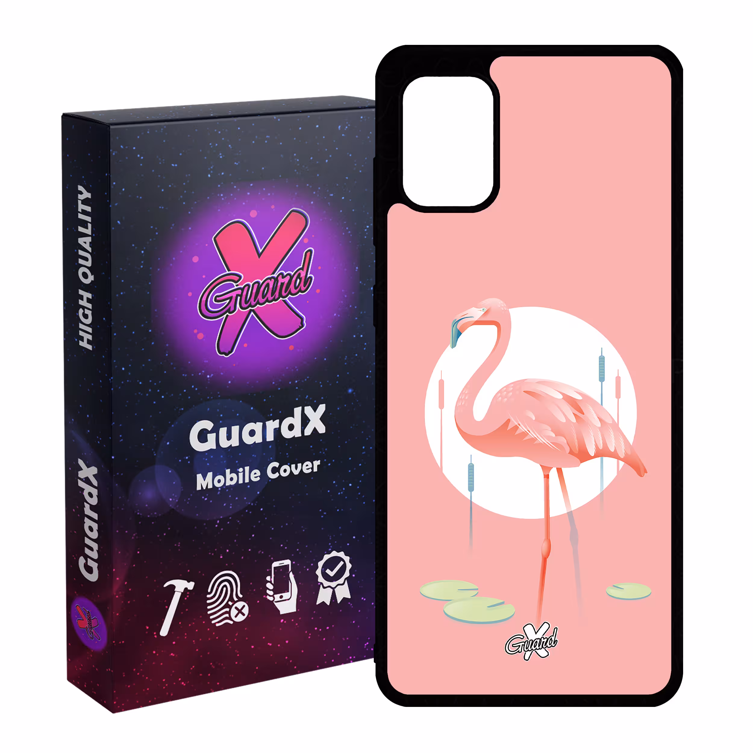کاور گارد ایکس طرح Flamingo مدل Glass10084 مناسب برای گوشی موبایل سامسونگ Galaxy A51
