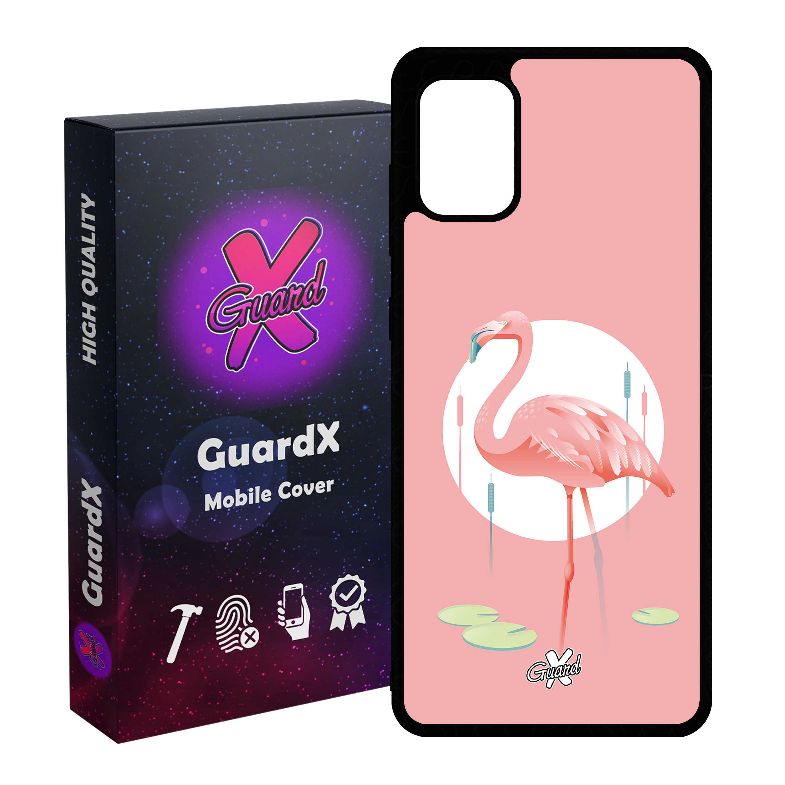 کاور گارد ایکس طرح Flamingo مدل Glass10084 مناسب برای گوشی موبایل سامسونگ Galaxy A51