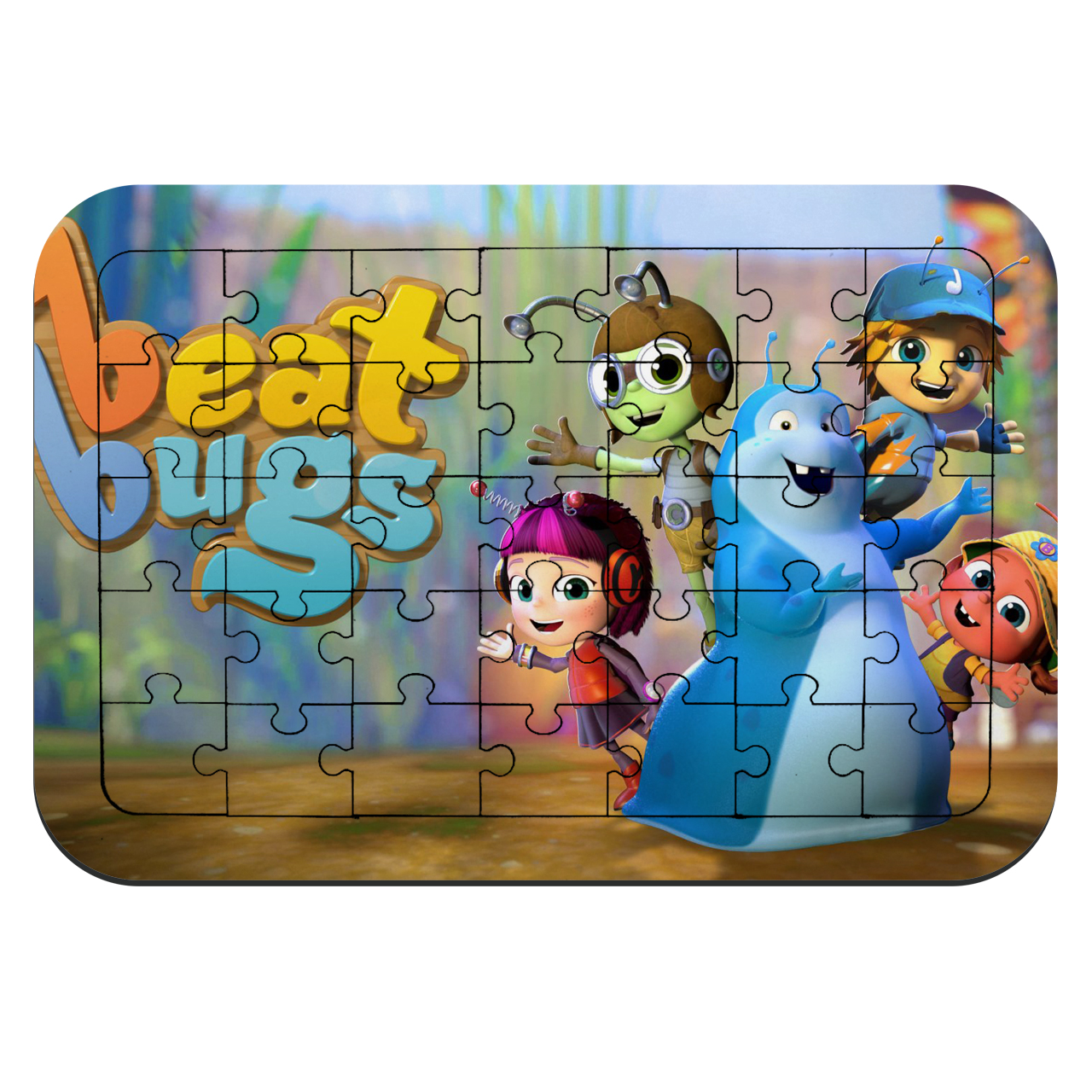 پازل 35 تکه طرح انیمیشن فسقلیهای باغچه مدل NI987