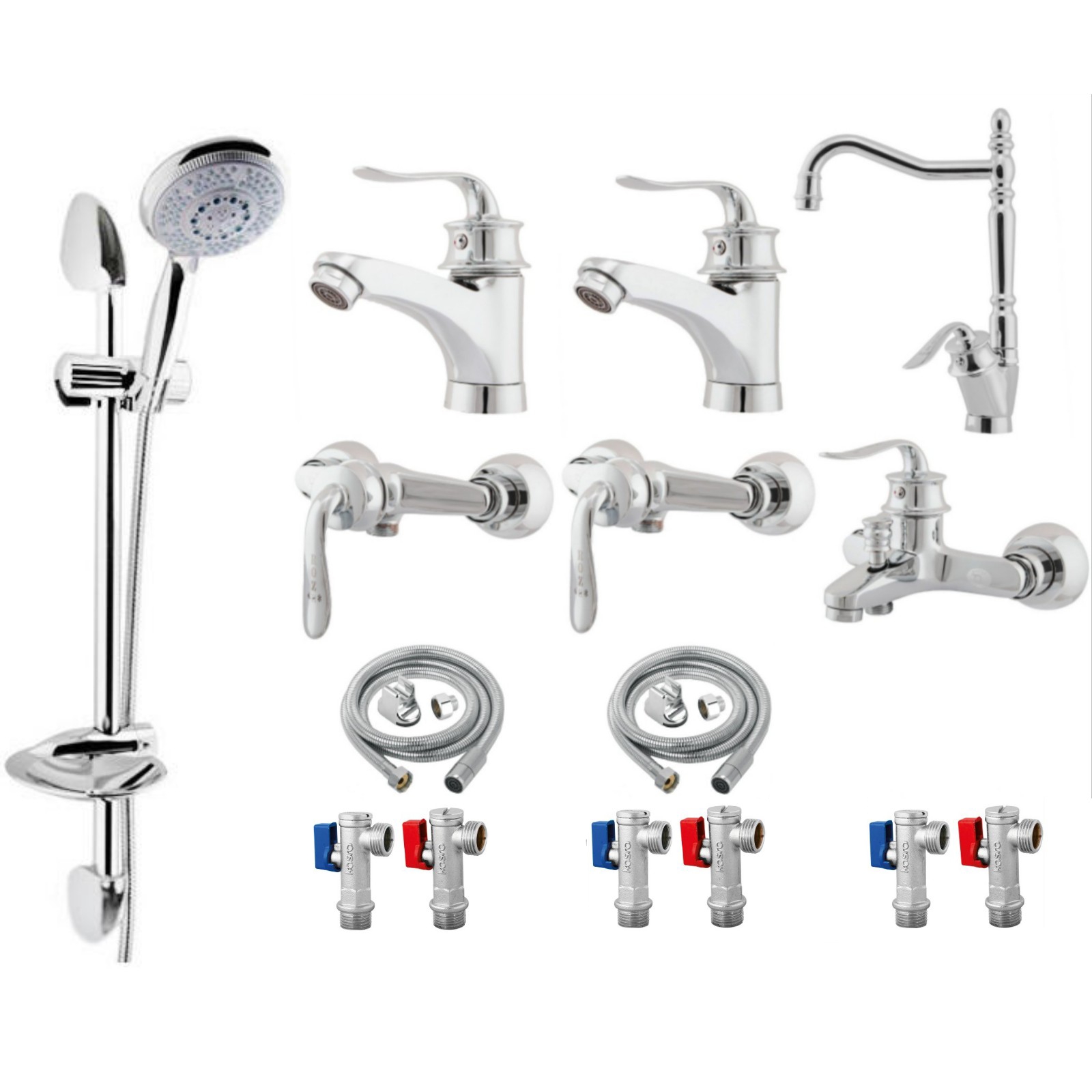 ست شیرآلات شیرالات  رز مدل هلن لایت مجموعه 15 عددی