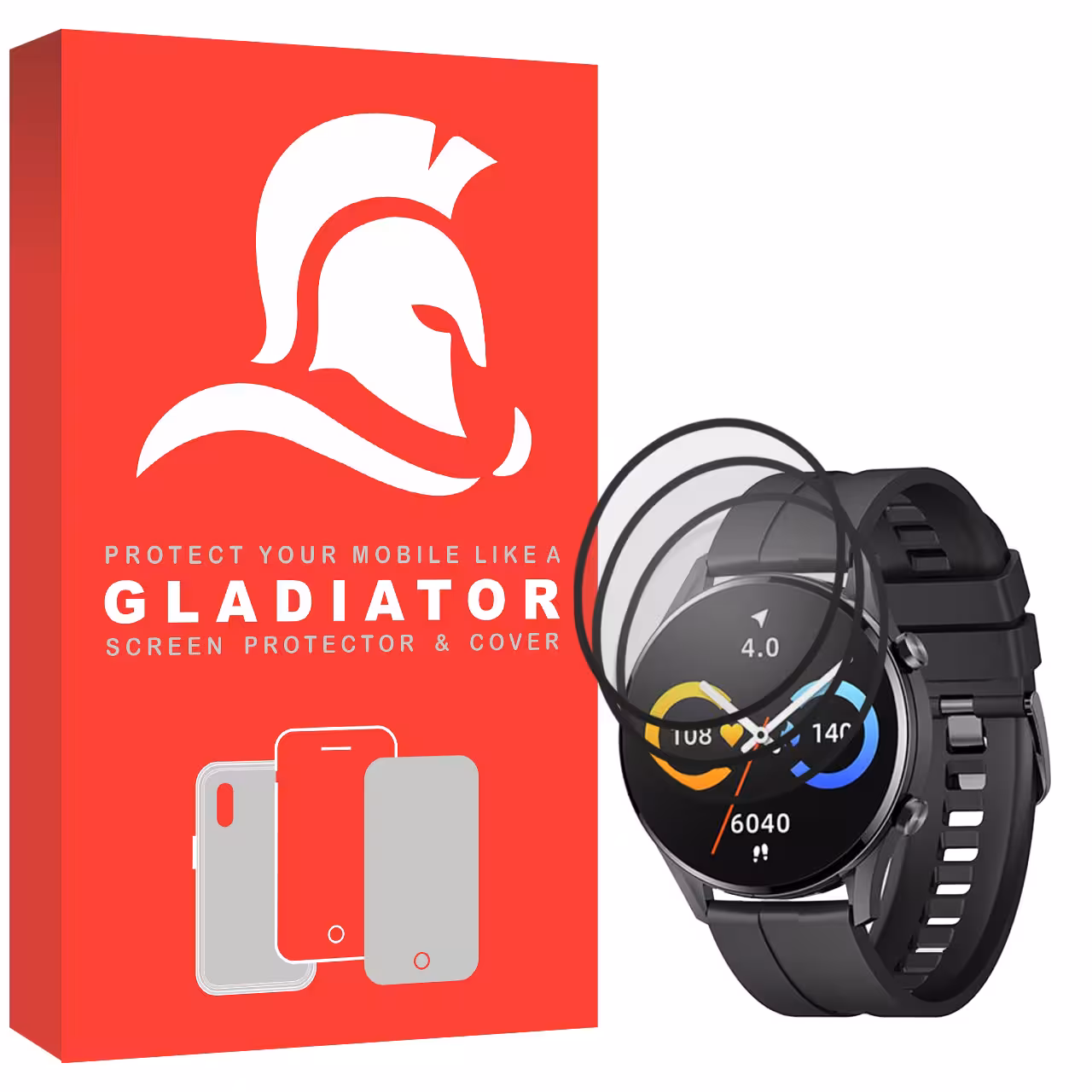 محافظ صفحه نمایش گلادیاتور مدل GWP3000 مناسب برای ساعت هوشمند شیائومی Imilab W12 بسته سه عددی