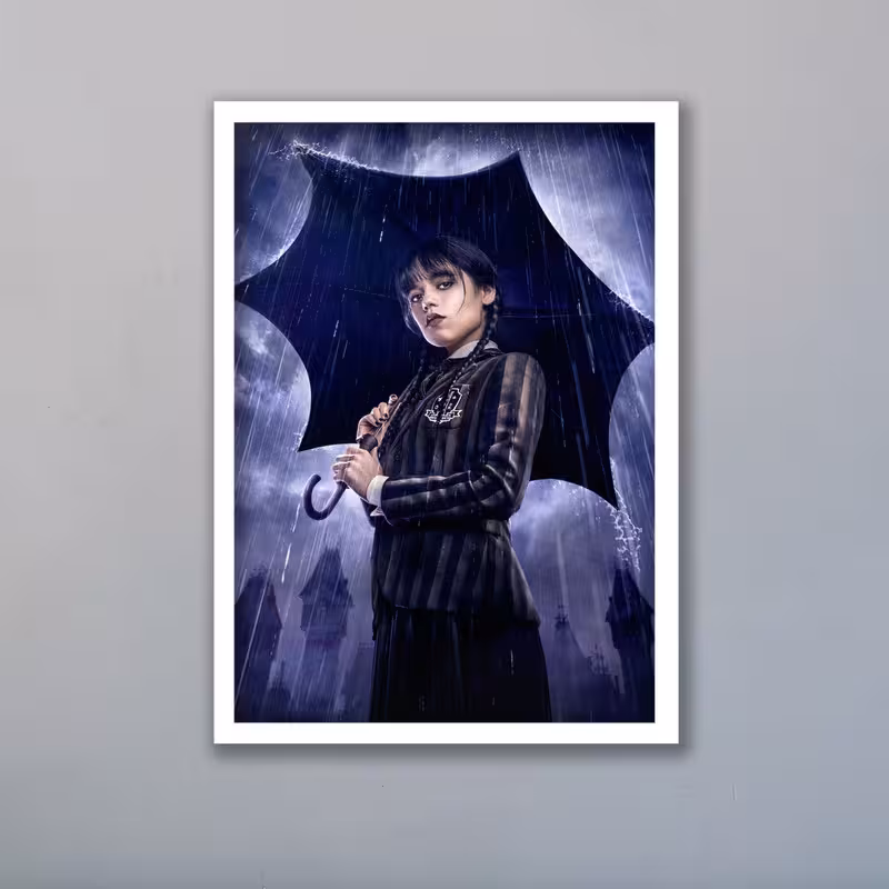تابلو مدل ونزدی آدامز Wednesday Addams کد LAG1089 | دنیای قاب