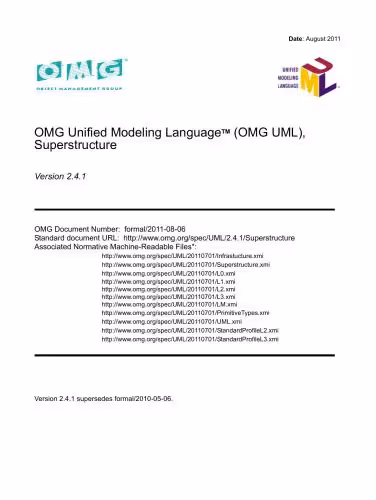خرید و دانلود نسخه کامل کتاب Object Management Group. OMG Unified Modeling Language (OMG UML), Superstructure. Version 2.4.1