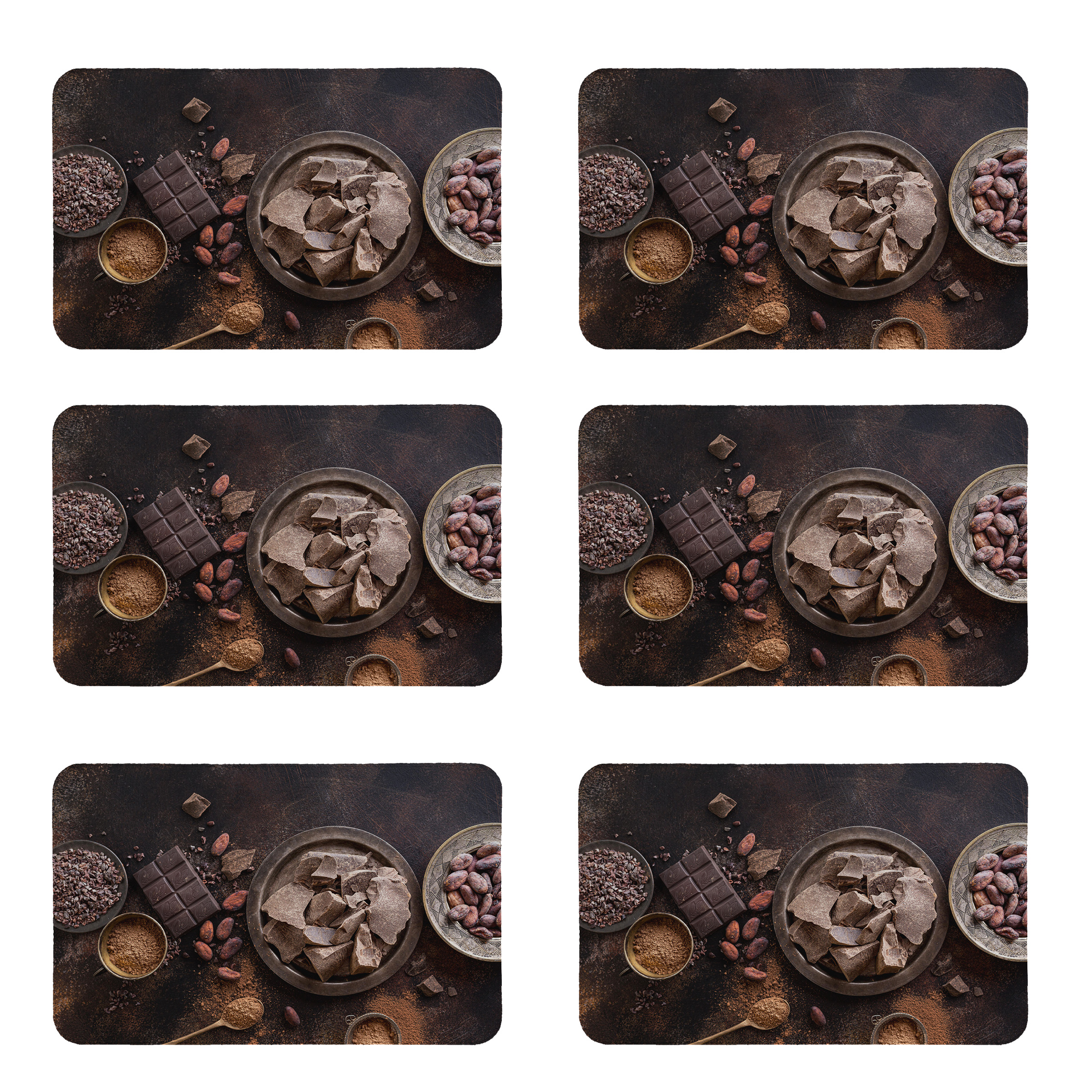 زیربشقابی طرح آشپزخانه کد 8332 بسته 6 عددی