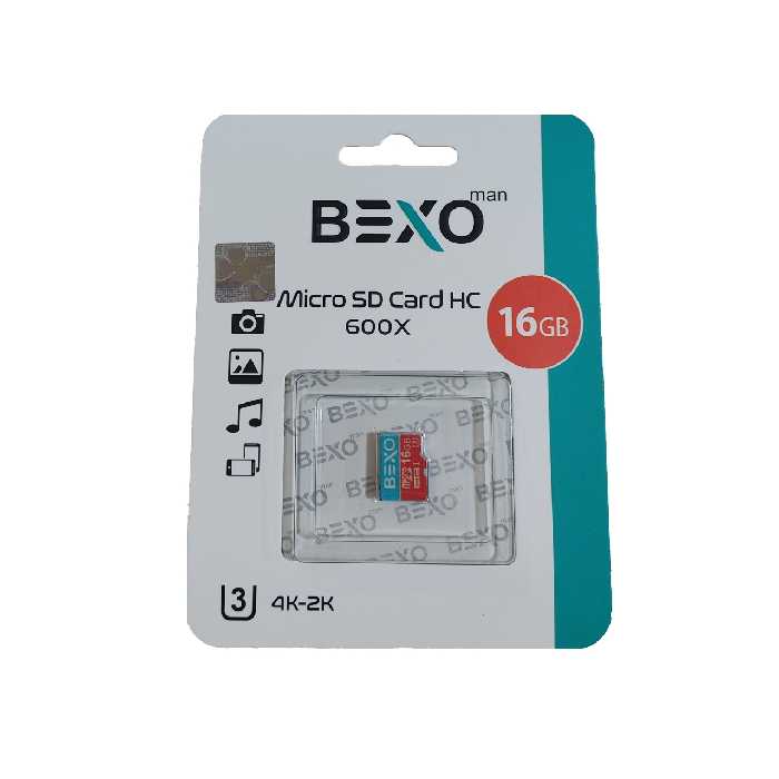 کارت حافظه microSDHC بکسو مدل  600x کلاس 10 استاندارد UHS-I U3 4k ظرفیت 16 گیگابایت