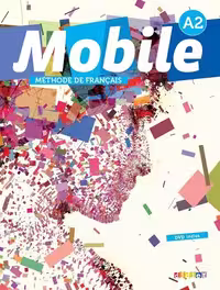 Mobile A2   Cahier   CD audio   DVD کتاب موبیل A2 فرانسه (رنگی)
