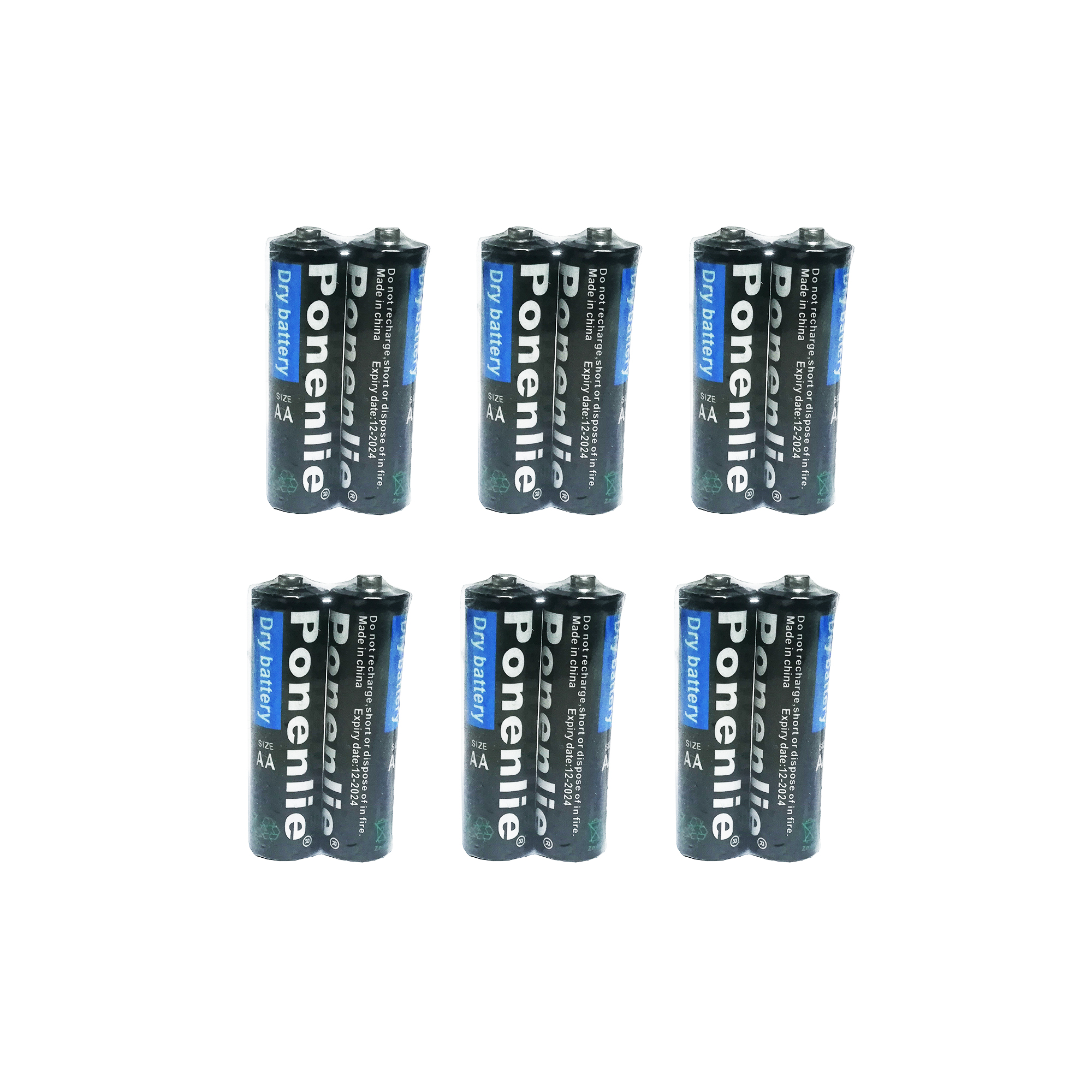 باتری قلمی کد 001 بسته 12 عددی