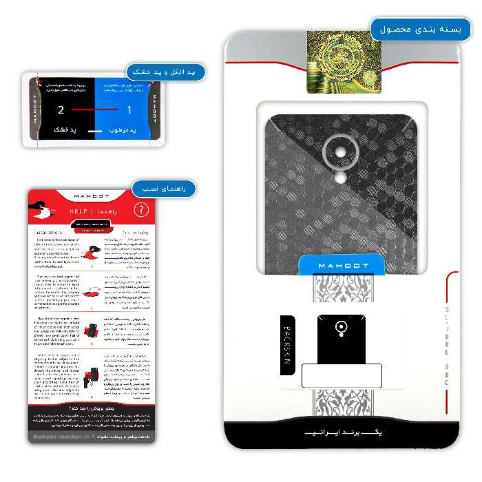 برچسب پوششی ماهوت مدل Honey-Comb-Circle مناسب برای گوشی موبایل لنوو Vibe C2