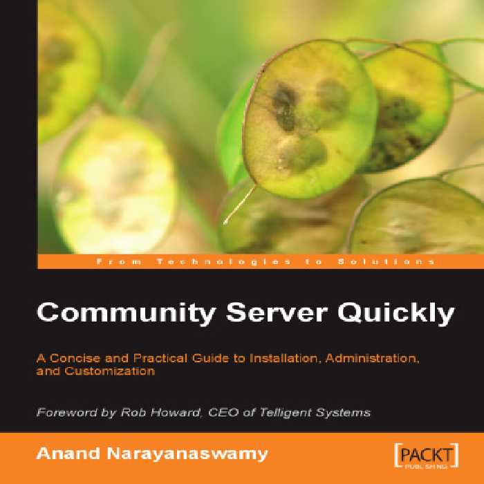 خرید و دانلود نسخه کامل کتاب Community Server Quickly: A Concise and Practical Guide to Installation, Administration and Customization