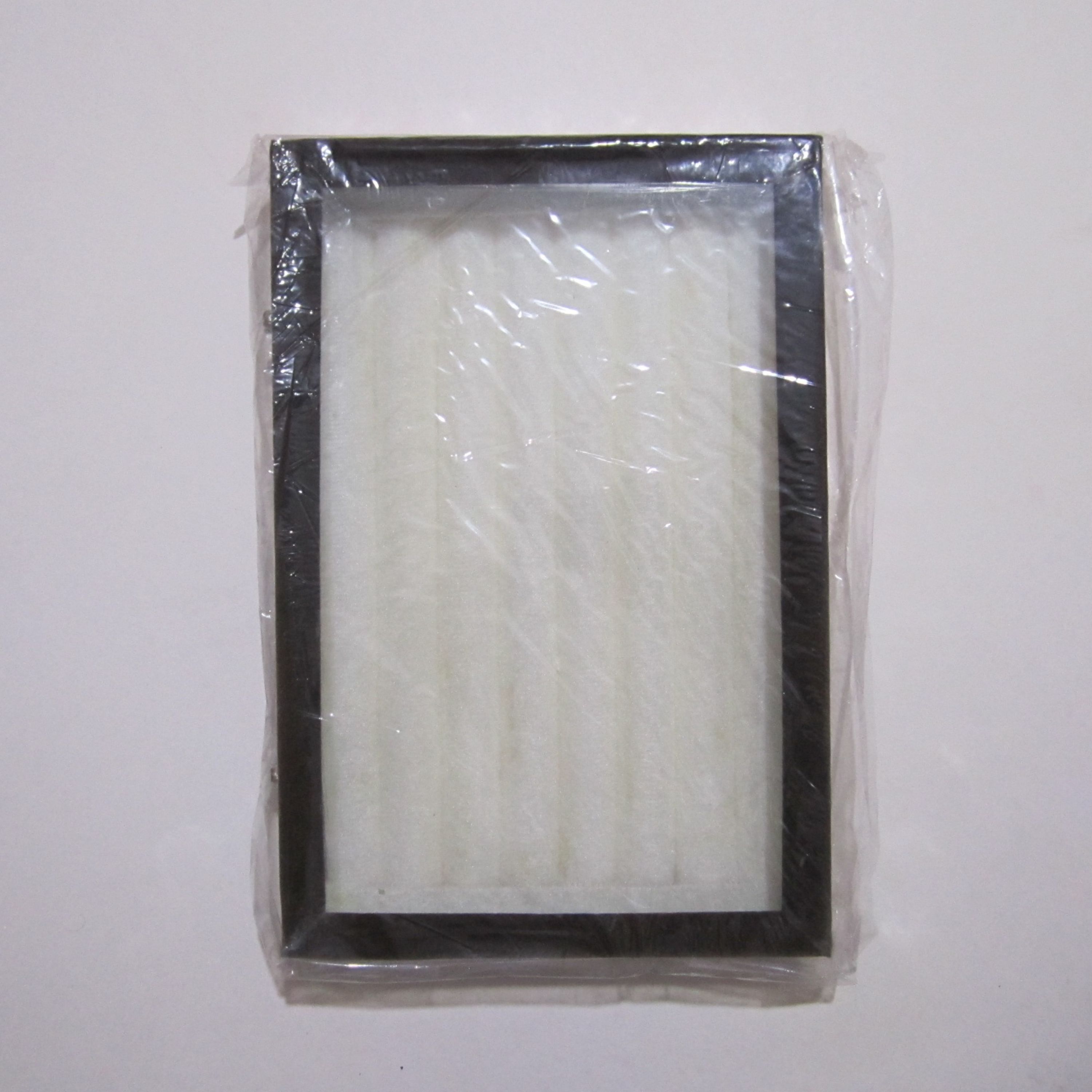 جعبه انگشتر چوبی با 7 ردیف ابر جهت نگهداری 55 انگشتر دارای درب شیشه ای 