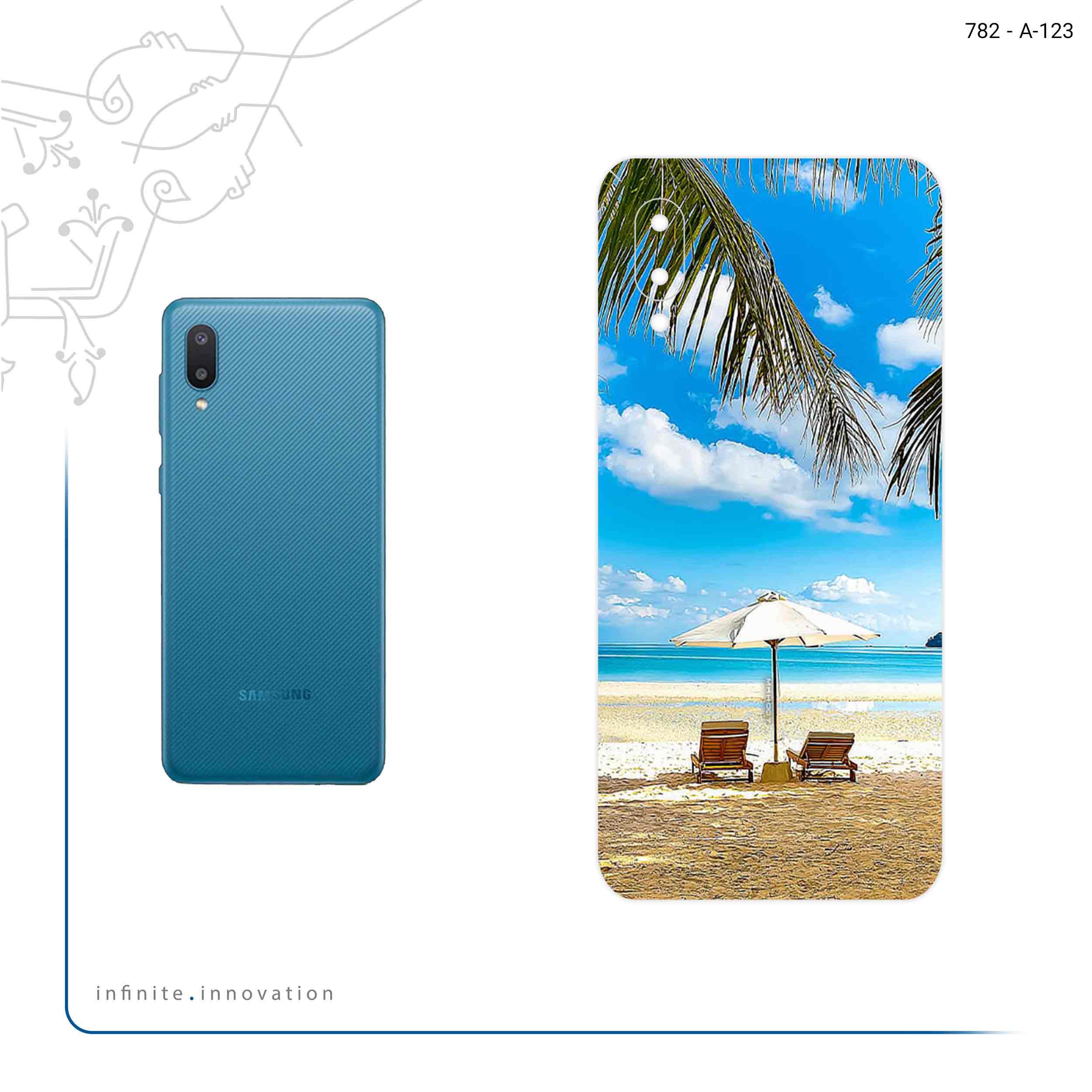 برچسب پوششی ماهوت مدل Beach مناسب برای گوشی موبایل سامسونگ Galaxy M02