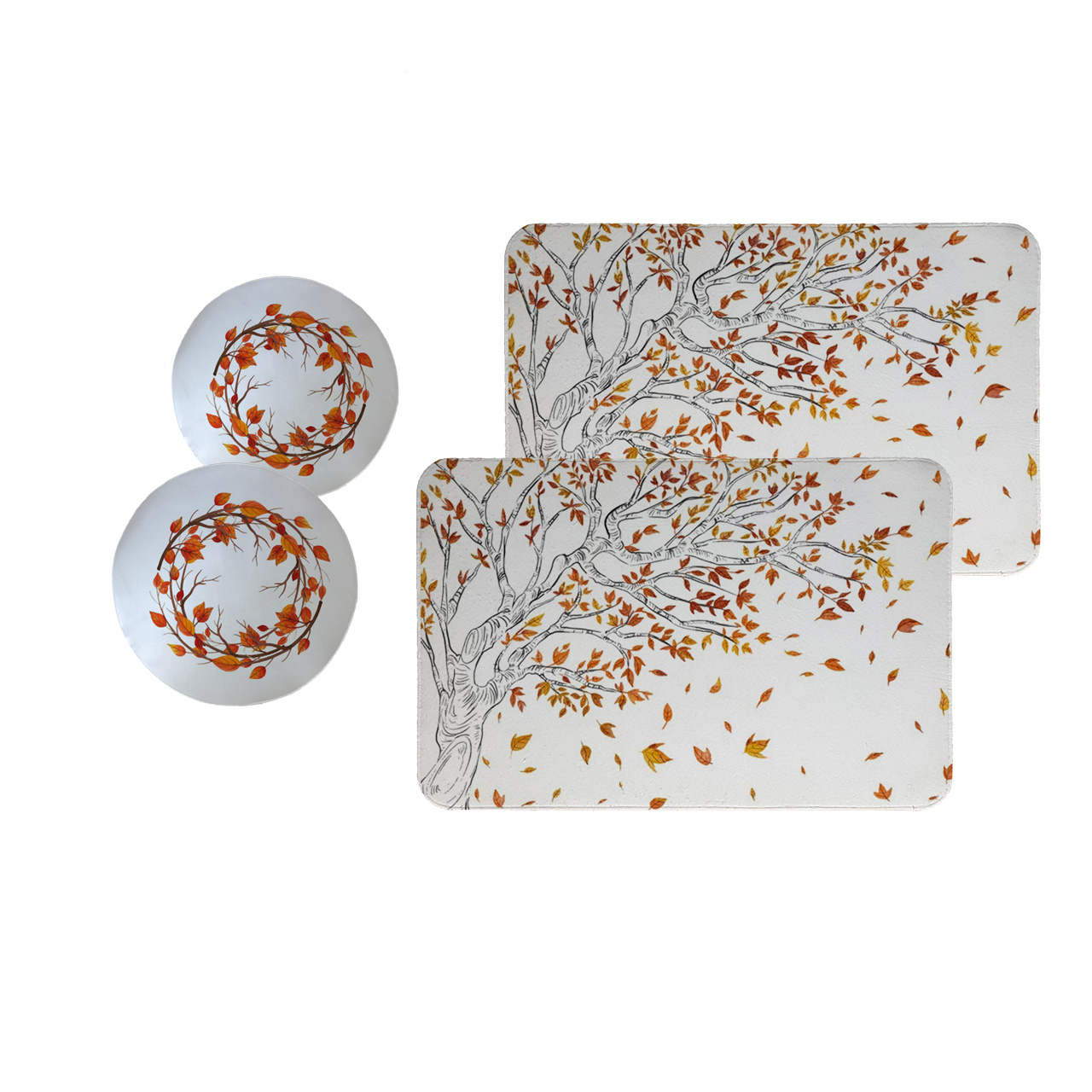  زیربشقابی کد 9001 مجموعه 2 عددی همراه 2 عدد زیر لیوانی