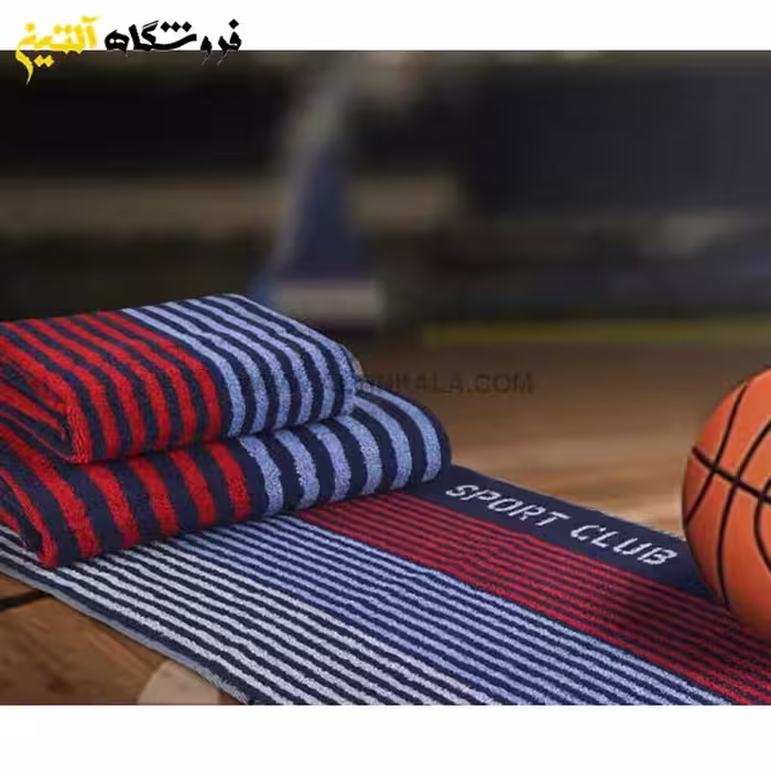 حوله استخری برق لامع طرح اسپرت کلاب سایز 70×140