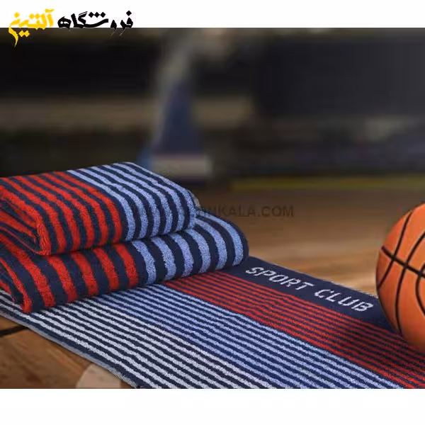 حوله استخری برق لامع طرح اسپرت کلاب سایز 70×140