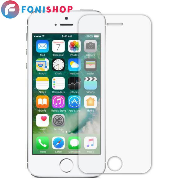 گلس محافظ صفحه نمایش شیشه ای معمولی آیفون 5 iPhone