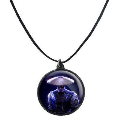 گردنبند پرمانه طرح مورتال کامبت کد pmb.1572 مدل دو طرفه