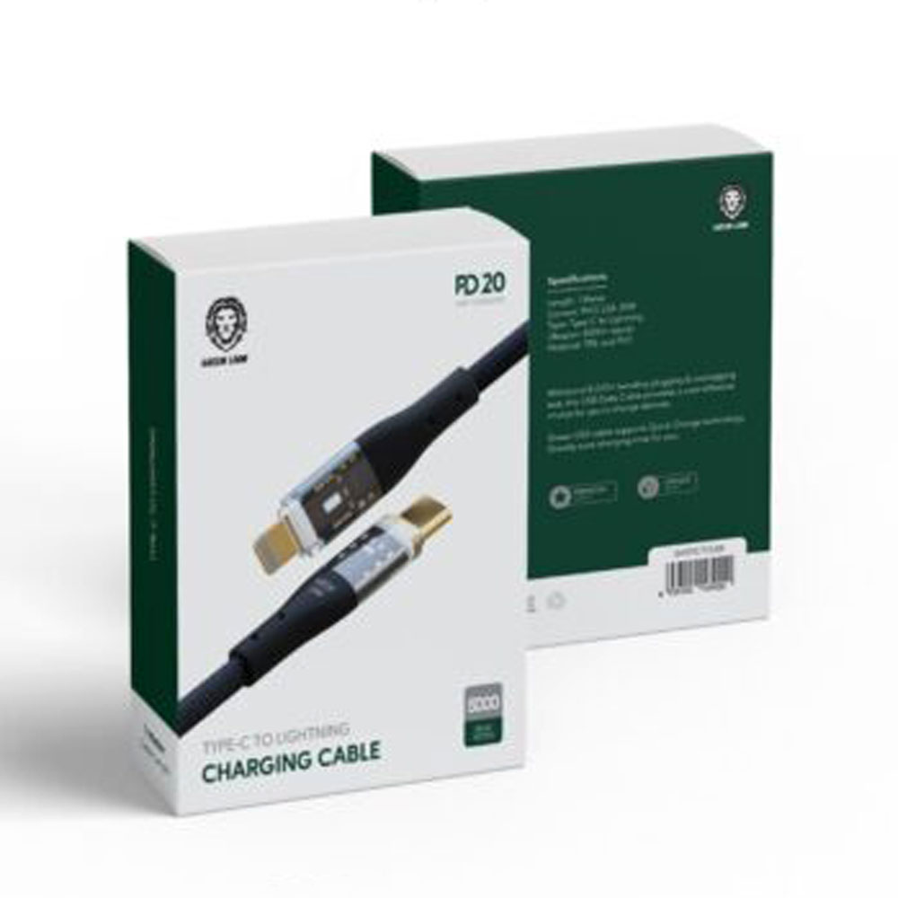 کابل شارژ Type-C به لایتنینگ گرین لاین مدل GNTPCTOLBK طول 1 متر توان 20 وات