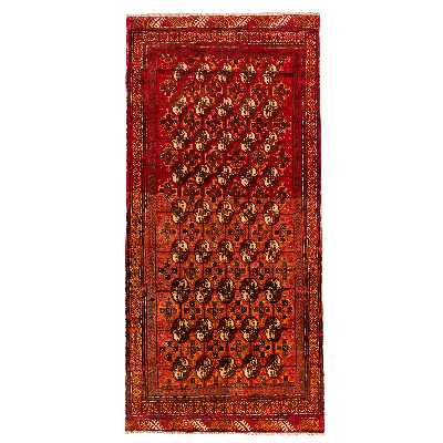 فرش دستبافت دو و نیم متری مدل نقشه بلوچ  کد 72.1128