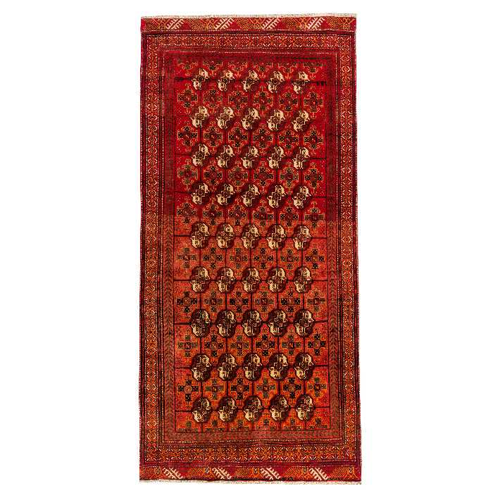 فرش دستبافت دو و نیم متری مدل نقشه بلوچ  کد 72.1128