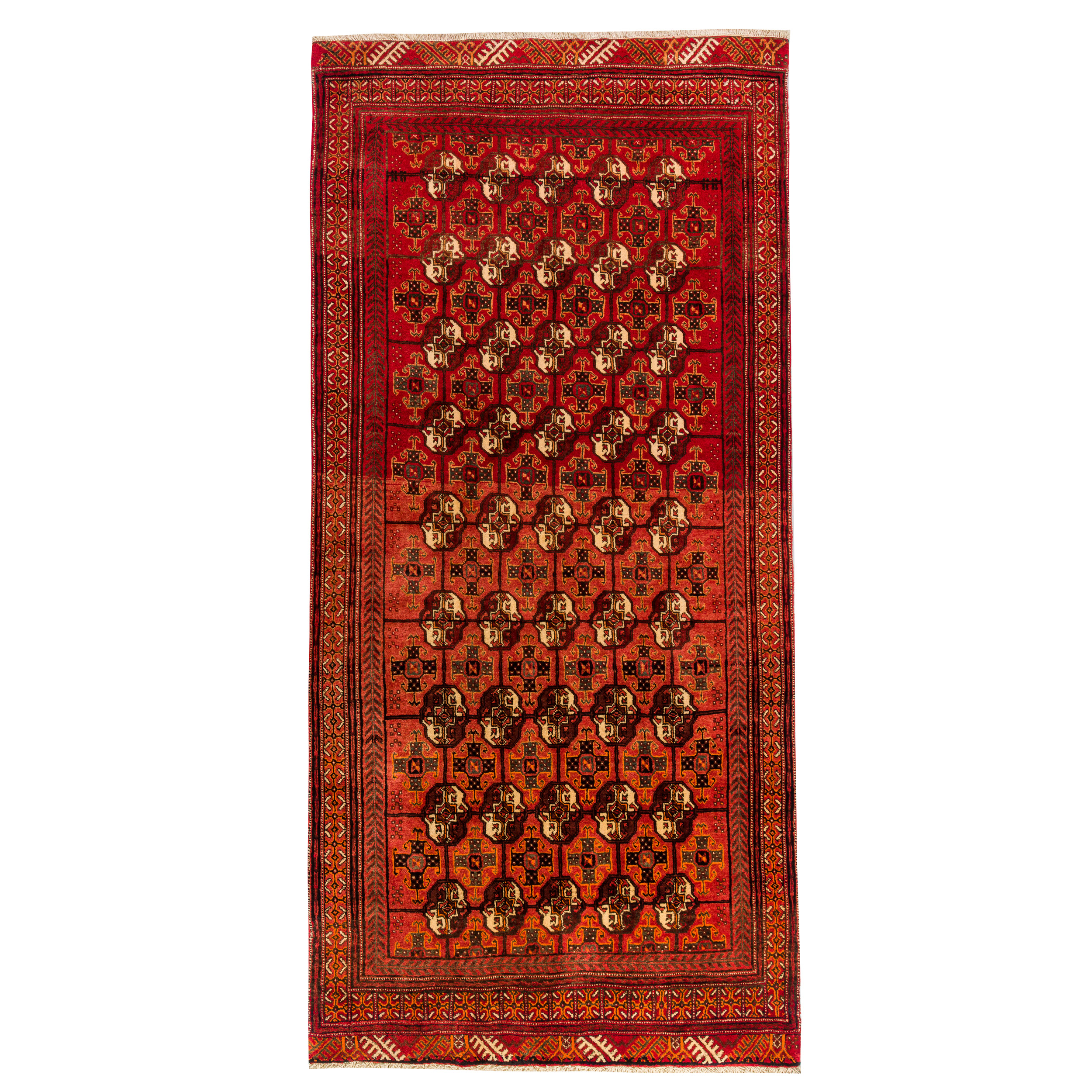 فرش دستبافت دو و نیم متری مدل نقشه بلوچ  کد 72.1128