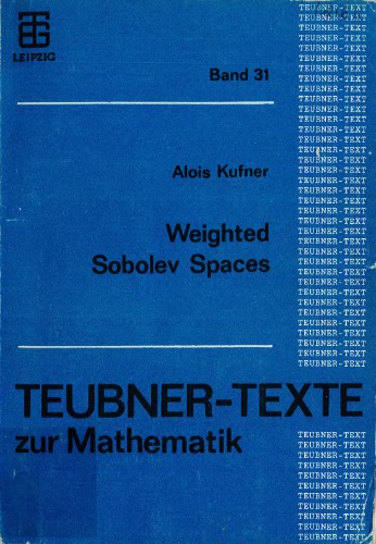 خرید و دانلود نسخه کامل کتاب Weighted Sobolev spaces.