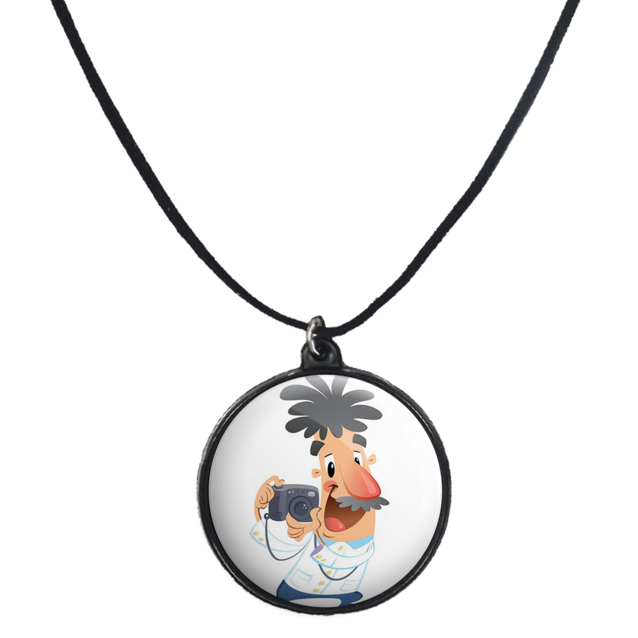 گردنبند پرمانه طرح عکاس کد pmb.12665 مدل دو طرفه