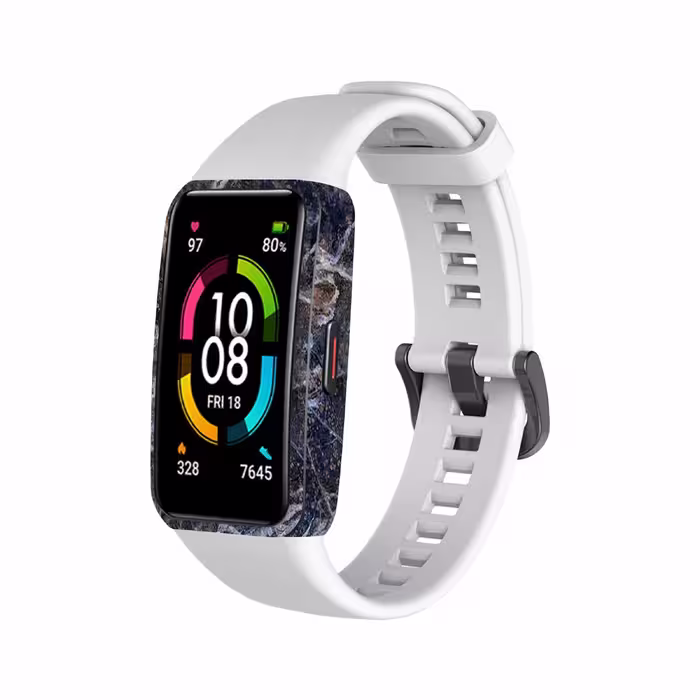 برچسب ماهوت طرح Earth White Marble مناسب برای ساعت هوشمند هوآوی band 6
